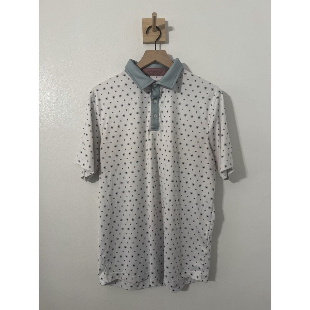 Swannies B-Frank White Arctic Mens Golf Polo Large Summer